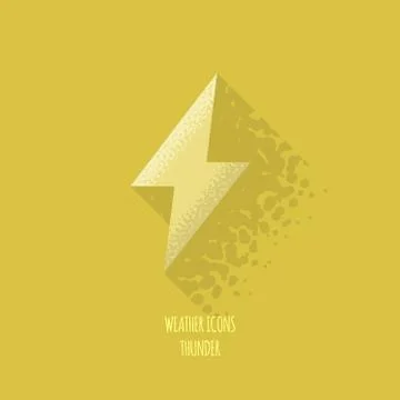 Thunder Weather Icon Stock Illustration
