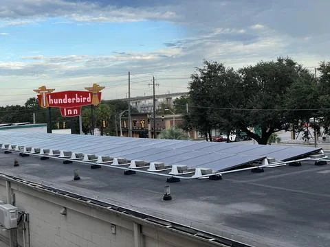 Thunderbird Inn using Solar Power Stock Photos