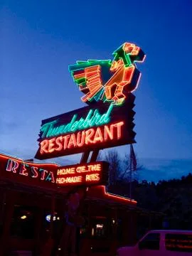 Thunderbird Restaurant, Mount Carmel Junction, Utah 写真素材