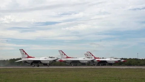 Thunderbird's maintenance performs End of Runway (EOR) checks - 2016 Stock Footage 95812607