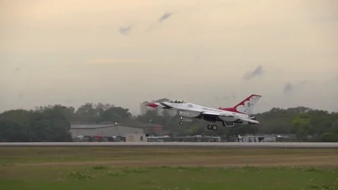 Thunderbird's maintenance performs End of Runway (EOR) checks - 2016 Stock Footage 95812618