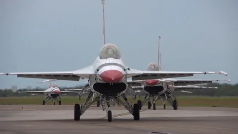 Thunderbird's maintenance performs End of Runway (EOR) checks - 2016 Stock Footage 95812621