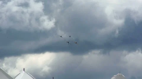 Thunderbolt 05 formation Stock Footage 25116445