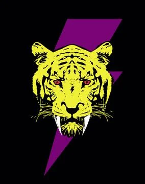 Thunderbolt and tiger Stock Illustration