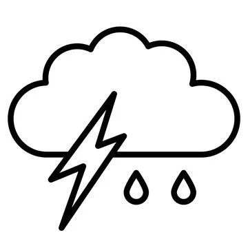 Thunderbolt cloud weather icon Stock Illustration