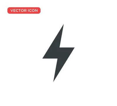 Thunderbolt Lightning Icon Vector Illustration Design Stock Illustration
