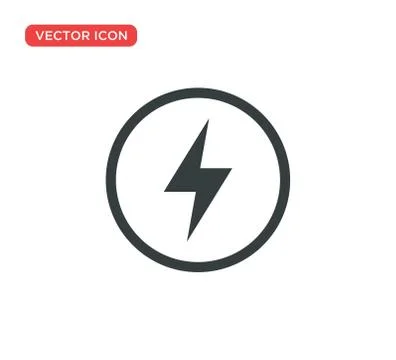 Thunderbolt Lightning Icon Vector Illustration Design Illustrazione stock