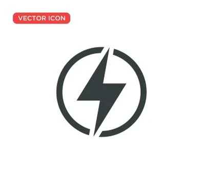 Thunderbolt Lightning Icon Vector Illustration Design Stock Illustration