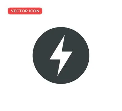 Thunderbolt Lightning Icon Vector Illustration Design Illustrazione stock