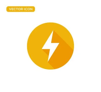 Thunderbolt Lightning Icon Vector Illustration Design Stock Illustration
