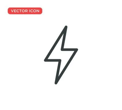 Thunderbolt Lightning Icon Vector Illustration Design Stock Illustration