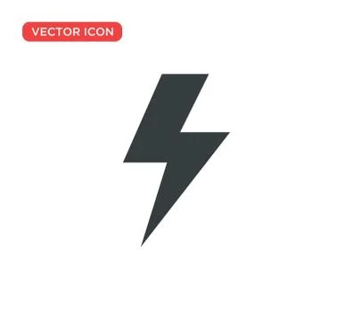 Thunderbolt Lightning Icon Vector Illustration Design Illustrazione stock