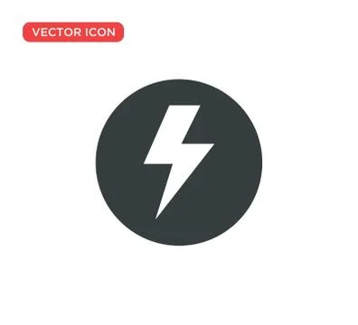 Thunderbolt Lightning Icon Vector Illustration Design Illustrazione stock