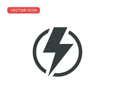 Thunderbolt Lightning Icon Vector Illustration Design Stock Illustration