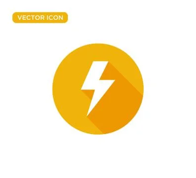 Thunderbolt Lightning Icon Vector Illustration Design Stock Illustration