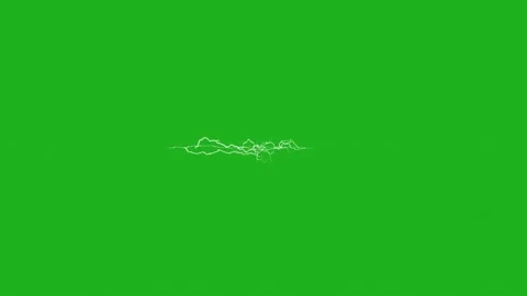 Thunderbolt line effect on green screen background Stock Footage 232477627