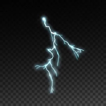 Thunderbolt or lightning visual effect for design Stock Illustration