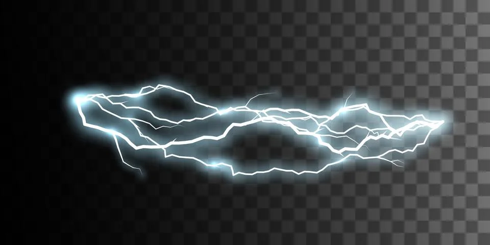 Thunderbolt or lightning visual effect for design Stock Illustration
