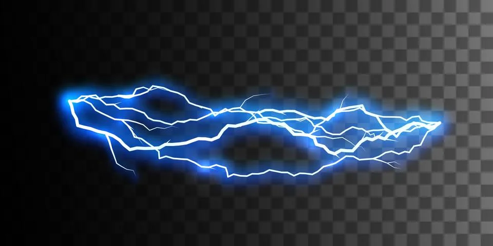 Thunderbolt or lightning visual effect for design Stock Illustration