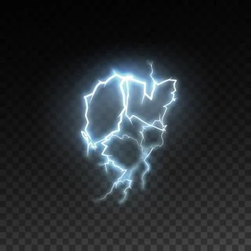 Thunderbolt or lightning visual effect for design Stock Illustration