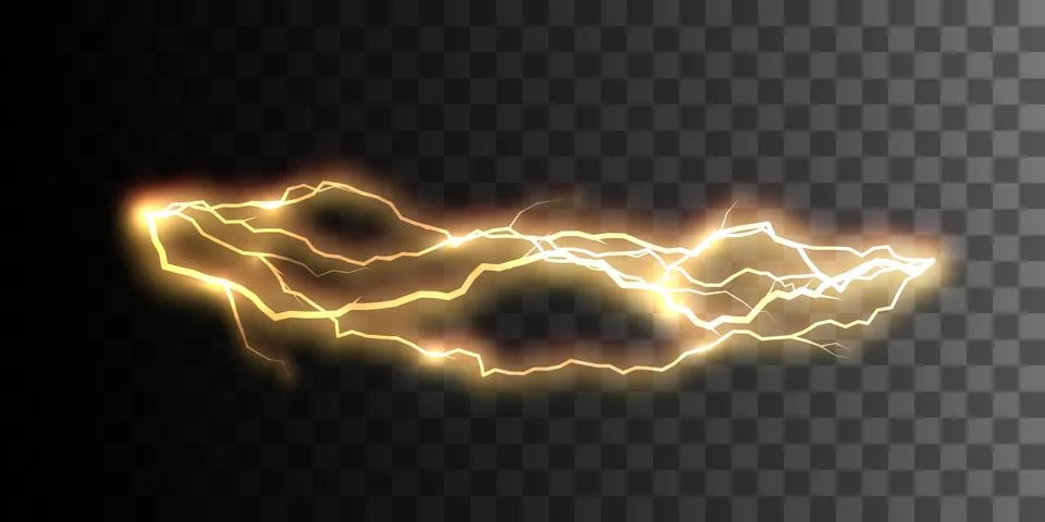 Thunderbolt or lightning visual effect for design Stock Illustration