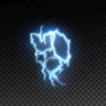 Thunderbolt or lightning visual effect for design Stock Illustration