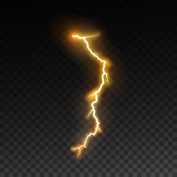 Thunderbolt or lightning visual effect for design Stock Illustration