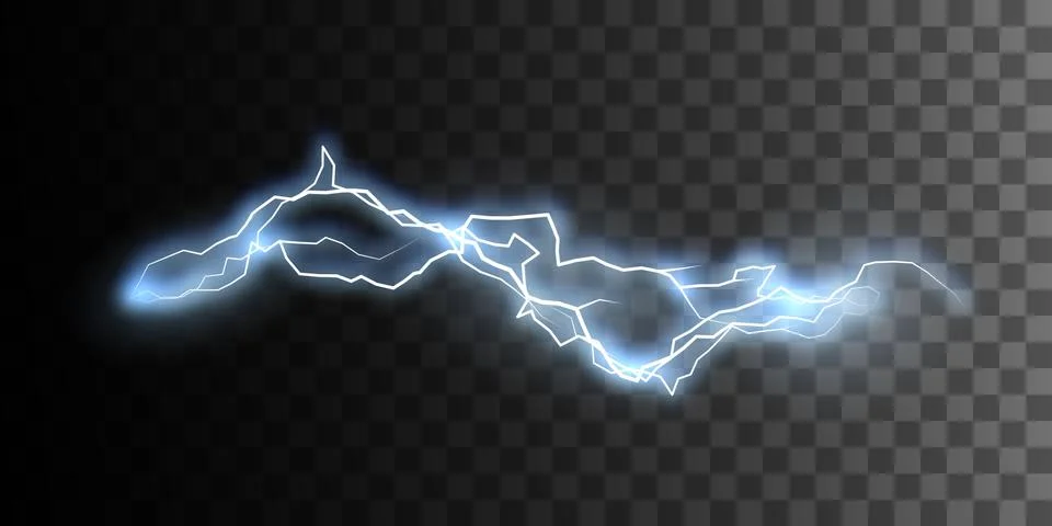 Thunderbolt or lightning visual effect for design Stock Illustration