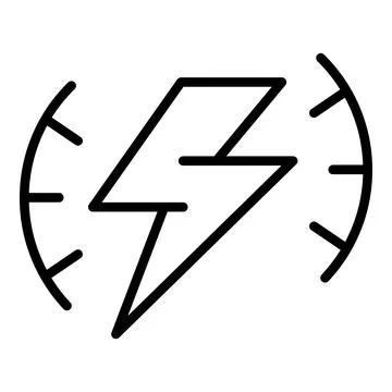 Thunderbolt sensory icon outline vector. Cognitive process イラスト素材