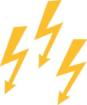Thunderbolt triple icon Stock Illustration