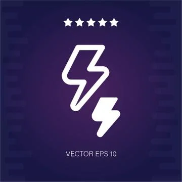 Thunderbolt vector icon Stock Illustration