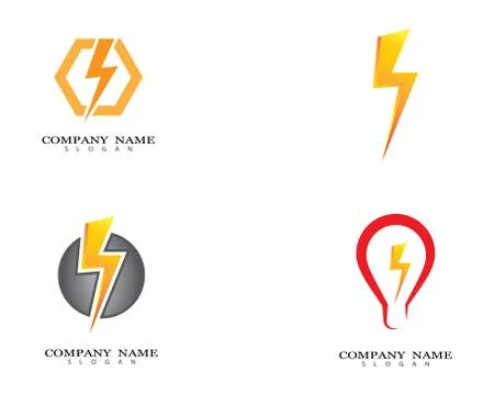 Thunderbolt vector icon illustration design Stock Illustration