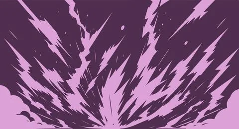 Thunderbolts hitting ground, isolated set of lightning sticking or attackin.. Stockillustratie