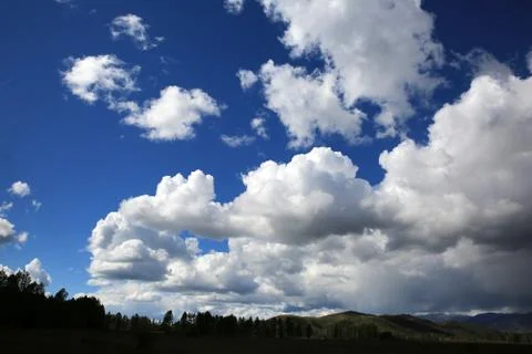 Thunderclouds in the Altai mountains Stock Photos