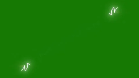 Thunderclouds with Bright Lightning Flashes on Green Background, 4K Loop Video stock 337650980