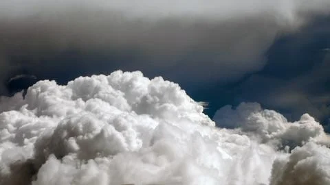 Thunderclouds. Dark Hurricane clouds before the storm Stock Photos