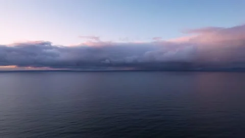 Thunderclouds over the ocean, video from a drone Stock Footage 167496394