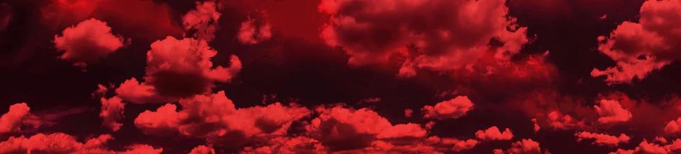 Thunderclouds. Panoramic dramatic abstract fantastic dark sky with cumulus Stock Photos
