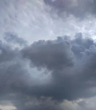 Thunderclouds. Storm clouds before the storm. Stock Photos