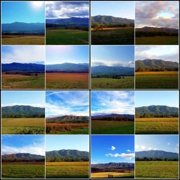 Thunderhead Mountain Collage (1) Stock Photos