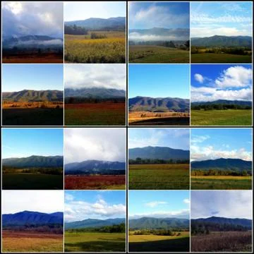 Thunderhead Mountain Collage (2) Stock Photos