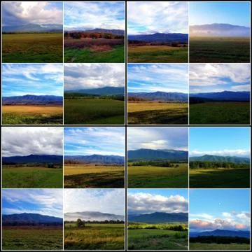 Thunderhead Mountain Collage (3) Foto stock