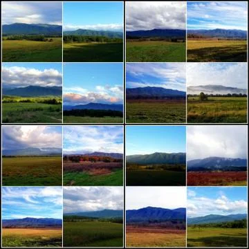 Thunderhead Mountain Collage (4) Stock Photos