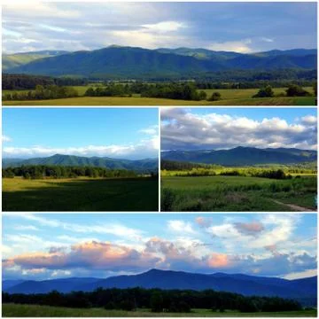 Thunderhead Mountain Collage (6) Foto stock