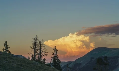Thunderhead At Sunset 8k Video stock 105420120