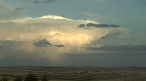 Thunderhead at Sunset Stock Footage 54736731