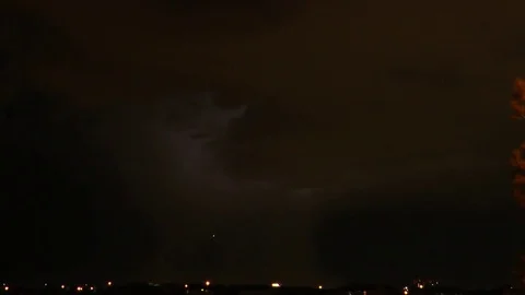 Thunder/Lightning Storm Video stock 81414537