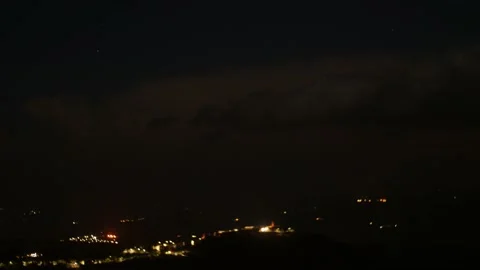 Thunders and storm clouds, timelapse of bad weather and storm sky. Lighting bolt Stock Footage 138387022