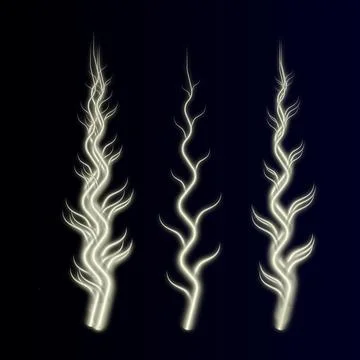 Thunders electric light effect.  Transparent Thunders electric special lens Stock Illustration