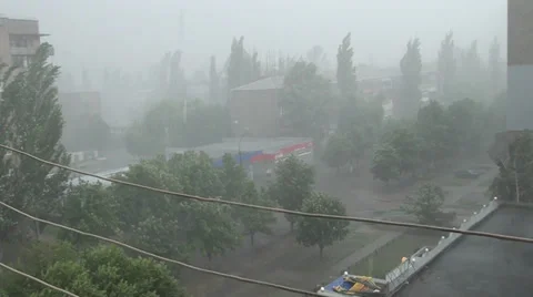 Thundershower and thunder Stock-Footage 35608156